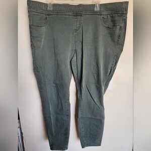 Torrid Denim Olive Green/Grey Skinny Jeans/Jeggings